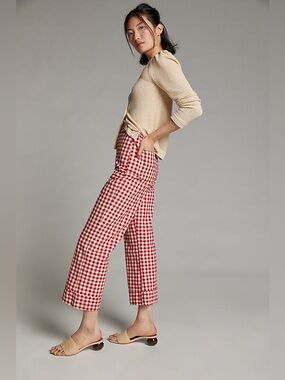 Find Me Now Rhonda Gingham Pants in Red